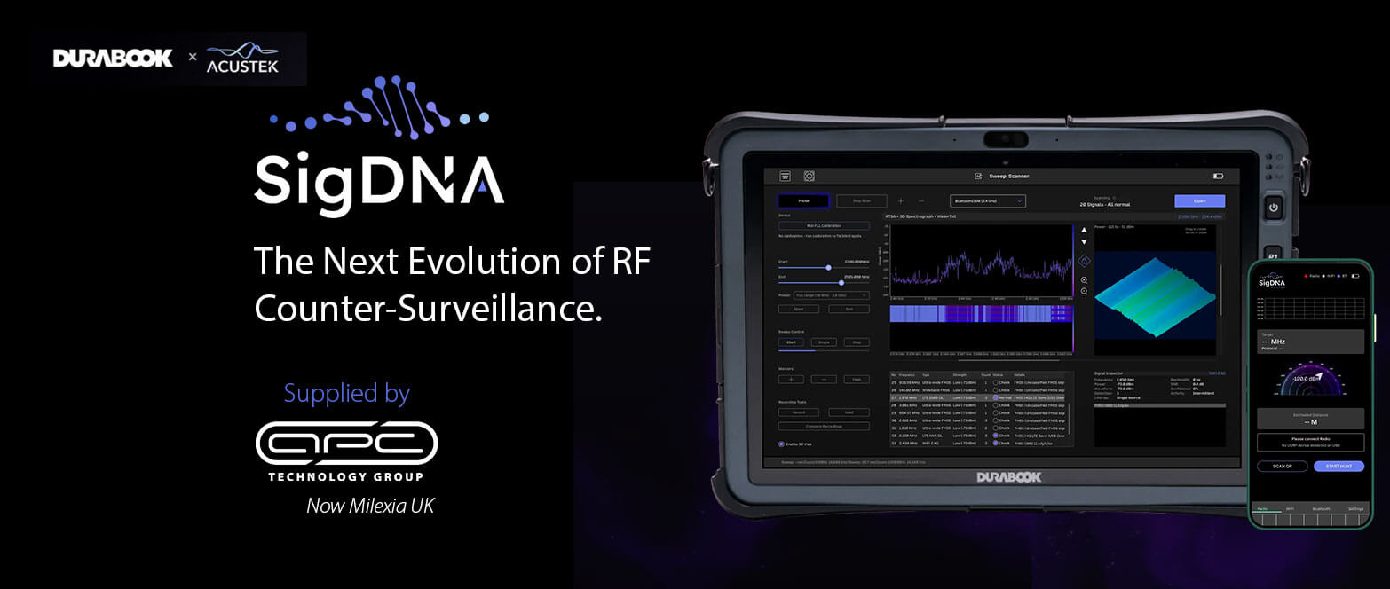 Acustek Launches SigDNA RF Analysis Platform Built on the Durabook U11I - Supplied by APC