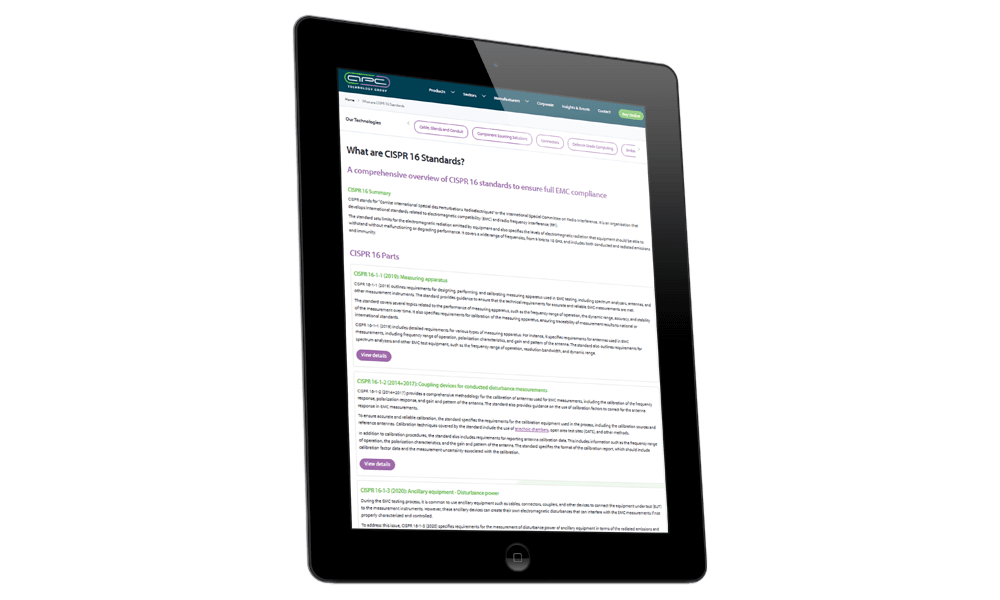 CISPR 16 Standards overview