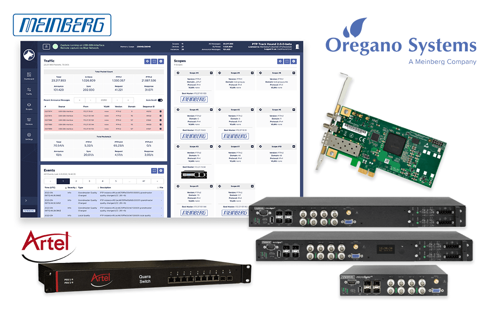 PTPv2 switches, clocks and software for boradcast