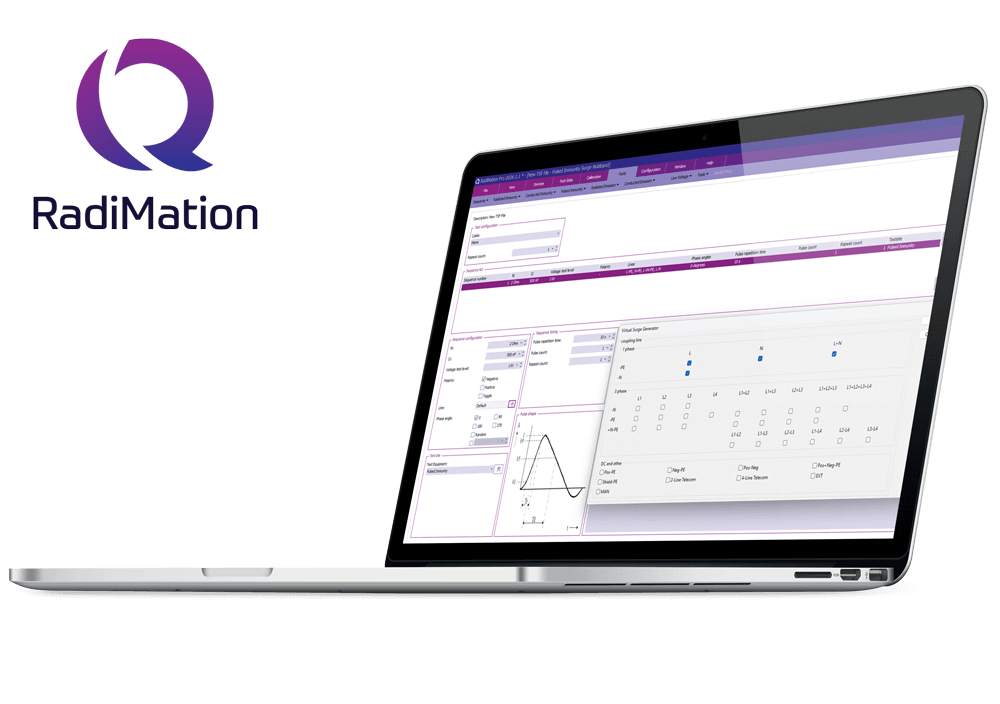 RadiMation software by raditeq for immunity and emission tests