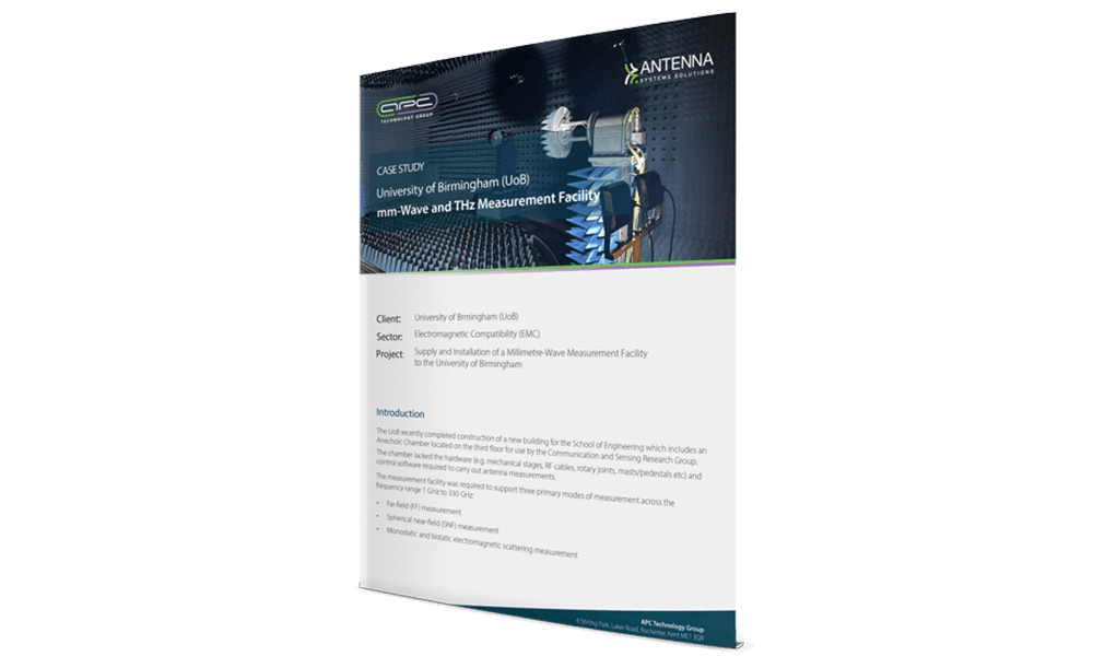 University of Birmingham mm-Wave and THz Measurement Facility Case Study